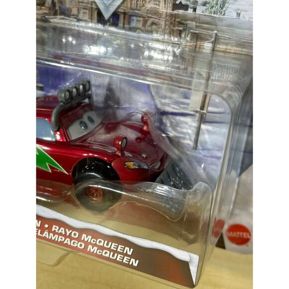 Disney Pixar Cars Die Cast Lightning Mcqueen Christmas Snowplow Holidays - Picture 3 of 7